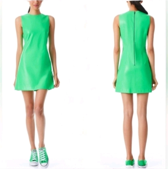 Alice+Olivia Coley faux-leather mini dress Size 0 $398 - Picture 3 of 15